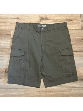 Carhartt Rugged Flex Relaxed Fit Canvas Cargo Work Shorts 38x11 Tarmac Brown